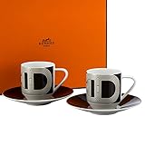 HERMES [ エルメス ] Rallye 24 ラリー 24 Coffee Cup & Saucer コーヒーカップ＆ソーサー 100 ml 2個組 Black ブラック 032017P ポーセリ