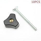10PCSのSET、スターノブM8 + TナットM8x100、木工用治具