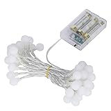 SODIAL 4Mライトストリング 40 LED ウォームホワイトライト ワン バッテリー クリスマス、新年、誕生日、内部デコレーション用