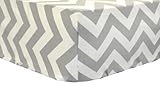 New Arrivals Crib Sheet, Zig Zag in Slate by New Arrivals