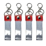 [ateena] 銀テープホルダー 銀テープ 収納ケース キーホルダー ストラップ 保管 テープホルダー 4本 E (レッド, 35cm×2.9cm)