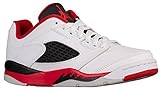 [ジョーダン] Jordan Retro 5 Low - ボーイズ Preschool バスケット White/Fire Red/Black US13.0 [並行輸入品]