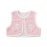 (チャックル) chuckle どうぶつさんフリース新生児ベスト ピンク 50-70cm P9011-00-20