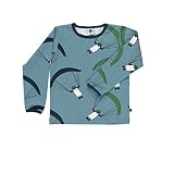 【Smafolk スマフォルク】T-shirt with parachutePenguin Stoneblue カラー:ブルー p0000gyj ベビー トップス 長袖 出産お祝い キッズ 子供服