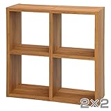 エイ・アイ・エス (AIS) オープンシェルフ ナチュラル 86.2x29.5x86.2cm レクタックス RX-2x2