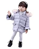 Zetoon 子供服 子ども 女の子 キッズ ダウンジャケット ダウンコート ベビー服 秋冬 暖かい 厚め 中綿ジャケット 中綿コートアウター フード付き 防寒 80 90 100 110 120cm