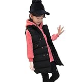 (チェリーレッド) CherryRed キッズ 子供服 女の子 男の子 ベスト 袖なし ベビーベスト秋冬 120 ブラック