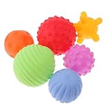 Lovoski 6個パック　6~8センチメートル　ベビー　キッズ　ソフト　マッサージボール　感覚　開発　音楽　遊び場　教育玩具