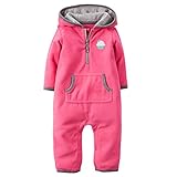 カーターズ Carter's ロンパース マイクロフリース カバーオール フード付 長袖 女の子 ポリエステル100% 秋冬 Hooded Fleece Jumpsuit 12M (72-78cm)