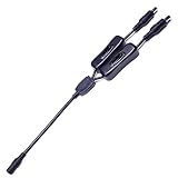seninhi DC 12V 1to2 Yスプリッタブランチインラインスイッチ5.5mmx2.1mmオス - メスDCジャックコネクタDC電源アダプタオン/オフボタン付きLEDストリップコードスイッチ