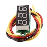 Dolity 3線式　デジタル電圧計　DC 0-100V　全4色　電圧メーター　LEDディスプレイ　0.28インチ　 - 黄