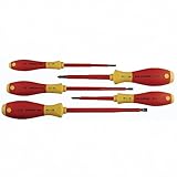 Wiha 32091 5-Piece 1000-Volt Slotted and Phillips Insulated Screwdriver Set [並行輸入品]
