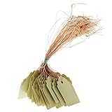 100枚入り 園芸ラベル 吊ラベル 防水ラベル ステッカー植物タグ マーカー プラスチック製 保育園 ガーデニング 3.5*2.5cm