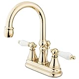 Elements of Design ES2612PL Madison 2-Handle 4 Centerset Lavatory Faucet with Brass Pop-up, 4- 7/8, 