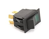 Carter Hoffmann 18602-0075 Double Pole Double Throw On/Off Switch, Green, 250V by Carter Hoffmann