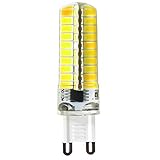 Pack of 10,G9 LED Bulb Dimmable 110V 120V 130V 5W 520 Lumen 80pcs 5730 SMD Silica Gel Transparent Da
