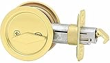 Kwikset Polished Brass UltraMax Security Round Privacy Deadbolt 93350-023