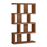 arne オープンラック 木製 おしゃれ 本棚 A4 シェルフ 日本製 完成品 幅90 奥行24 高さ150 ZERO 4段ラック ブラウン