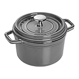 Staub 1101618 Round Cocotte Oven, 1.5 quart, Graphite Grey by Staub