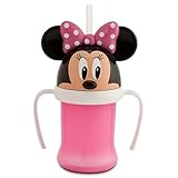 ディズニー Disney USディズニーストア公式 ミニーマウス ハンドル付 ストロー コップ 子供用 / Minnie Mouse Meal Time Magic コレクション / 275ml / 
