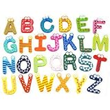 木製 かわいい カラフルな  アルファベット マグネット 26コセット 英語の お勉強にも