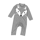 灰狼　ベビー服　女の子 幼児　赤ちゃん 新生児 　子供服　男の子　ロンパース カバーオール　出産祝い/プレゼント　70CM/80CM/90CM/100CM（0ヶ月－24ヶ月） (80CM/6-12ヶ月