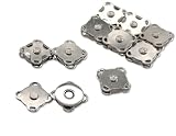2[縫10] 20組入 マグネットホック 縫い付け 直径10mm 2mm厚 縫いやすい 強磁力 磁気ボタン 縫い付け式 留め具 バッグ トートバッグ 後付け マグネット 直径10mm ニッケルシルバー