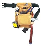 Custom LeatherCraft PK533X 10-Pocket Carpenter's Nail and Tool Bag with Web Belt [並行輸入品]