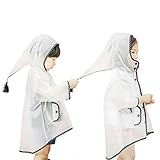 男の子 女の子 男女兼用レインコート レインウェア 透明 カッパ 雨具 EVA 新学期用 子どもレインコート 携帯ポーチ付き （omid) (XL)