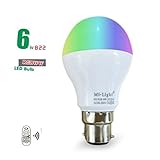 Mi-light Dimmable 6W B22 Led Bulb RGBWW LED Spotlight Smart Led Lamp [並行輸入品]