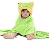 【ベビー】動物着ぐるみ風ポンチョ　毛布　１００ｃｍ　カエル