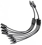 Astral アストラル ソーラー パネル 太陽光 発電 Y字型 並列用 MC4用 接続ケーブル用 コネクタ－ 耐老化性 UV耐久 防水 防塵　オス メス セット (４分岐)