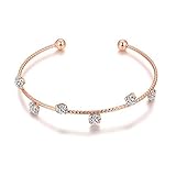 エレガントなキュービックジルコンOpen Cuffツイストロープブレスレットバングルレディースファッションクリスマスギフト