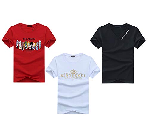 Mua Smile Lala メンズ トップス Tシャツ 半袖 3個 セット Xl ｖネック