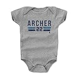 500レベル's Chris Archer Infant & Baby Onesieロンパース – Tampa Bay野球ファンギアの公式ライセンスMLB Players Association – 