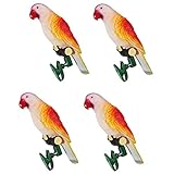 Fenteer 4個ソーラーLEDライトオウムランプ　ランドスケープ　ランプ屋外通路ヤードLED　パティオ　裏庭　芝生飾り