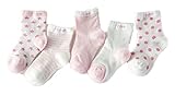 (レミュール) Remule 靴下 子供 女の子 セット 園児 幼児 ソックス キッズ ベビー あかちゃん ソックス 新生児 5足 女の子 男の子 子供 ジュニア 赤ちゃん クルー丈 (4〜6歳, ピ