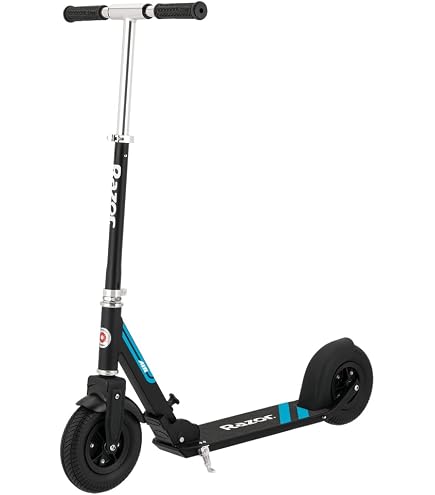 HUDORA Hornet 14512 Monopattino 120 Mm – Big Wheel Scooter Pieghevole, Manubrio Regolabile 76,5-87,5 Cm, Blu/Arancione, Portata 100 Kg