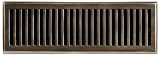 Brass Elegans 116F AB Solid Cast Brass Contemporary 4-Inch by 14-Inch Floor Register, Antique Brass 