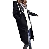 (マーシェル) Marshel マタニティ カーディガン アウター 長袖 フード付き カジュアル おしゃれ 産前 産後 長く使える 妊婦服 ブラック XXL