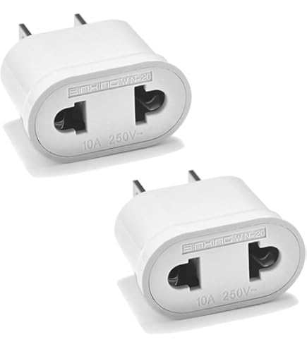 Amazon.co.jp: 変換プラグ 2個セット 電源変換プラグ 10A 110-250V c