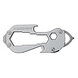 Swiss+Tech ST67110 Polished SS Micro Multitool Wrench & Screwdriver Set for Keychain, Auto, Camping,