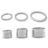 【BEAUTY PLAYER】二重リング 平キーリング 20mm 25mm 30mm 各20個シルバー キーホルダー 金具リング キーホルダーパーツ ハンドメイド アクセサリーパーツ 手作り 手芸用品 素材 DIY材料