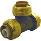 Mueller 632-003 DZR Lead-Free Brass Push-Fit Tee, 1/2-Inch [並行輸入品]