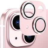カメラフィルム iPhone13/iPhone13 mini用 カメラ保護 アルミ合金製 強化ガラス アイフォン13/13miniカメラカバー キズ防止 耐衝撃 露出オーバー防止 超高透過率 あいふぉん13/あいふぉん13ミニ レンズカバー ピンク