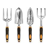 GardenHOME Ergonomic Garden Tools 4 Piece Tool Set [並行輸入品]