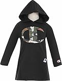 (チャンピオン)Champion 女の子 80-100cm フード付き 裏毛 長袖ワンピース【cb8599】 95cm ブラック