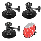 EMART カメラマウント(66MM) カメラスタンド 3Ｍ粘着テープ 車載カメラマウント 1/4"ネジ インスタ360 Insta360 X5/X4/X3/ONE X2/DJI Action 5/4/3/GoPro 13 12 11 10/Insta360 Ace Pro 2/Insta360 Ace Proに適用 （3個）
