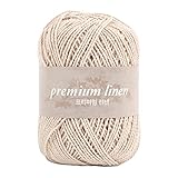 プレミアムリネン かぎ針編み 毛糸 リネン78％コットン18％ 70g 120m