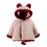 Tortor 1bacha(JP) 男女兼用 ベビー服 女の子 コート うさぎの耳 ふわふわ 赤ちゃん服 男の子 両面着用可能 もこもこ フード付き 厚手 防寒 秋冬 通園 結婚式 パーティー 出産祝